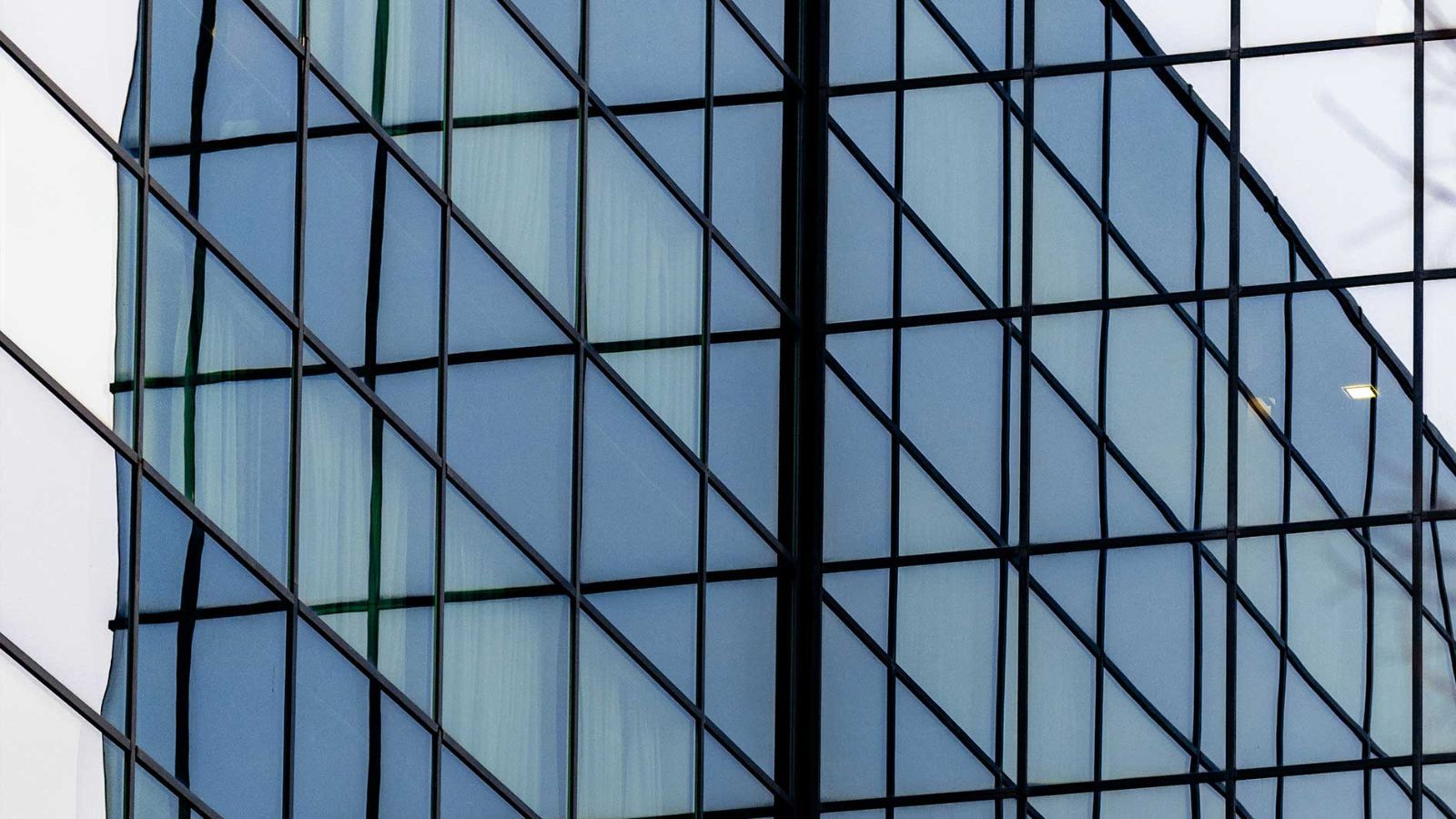 Glasfassade in Detailansicht