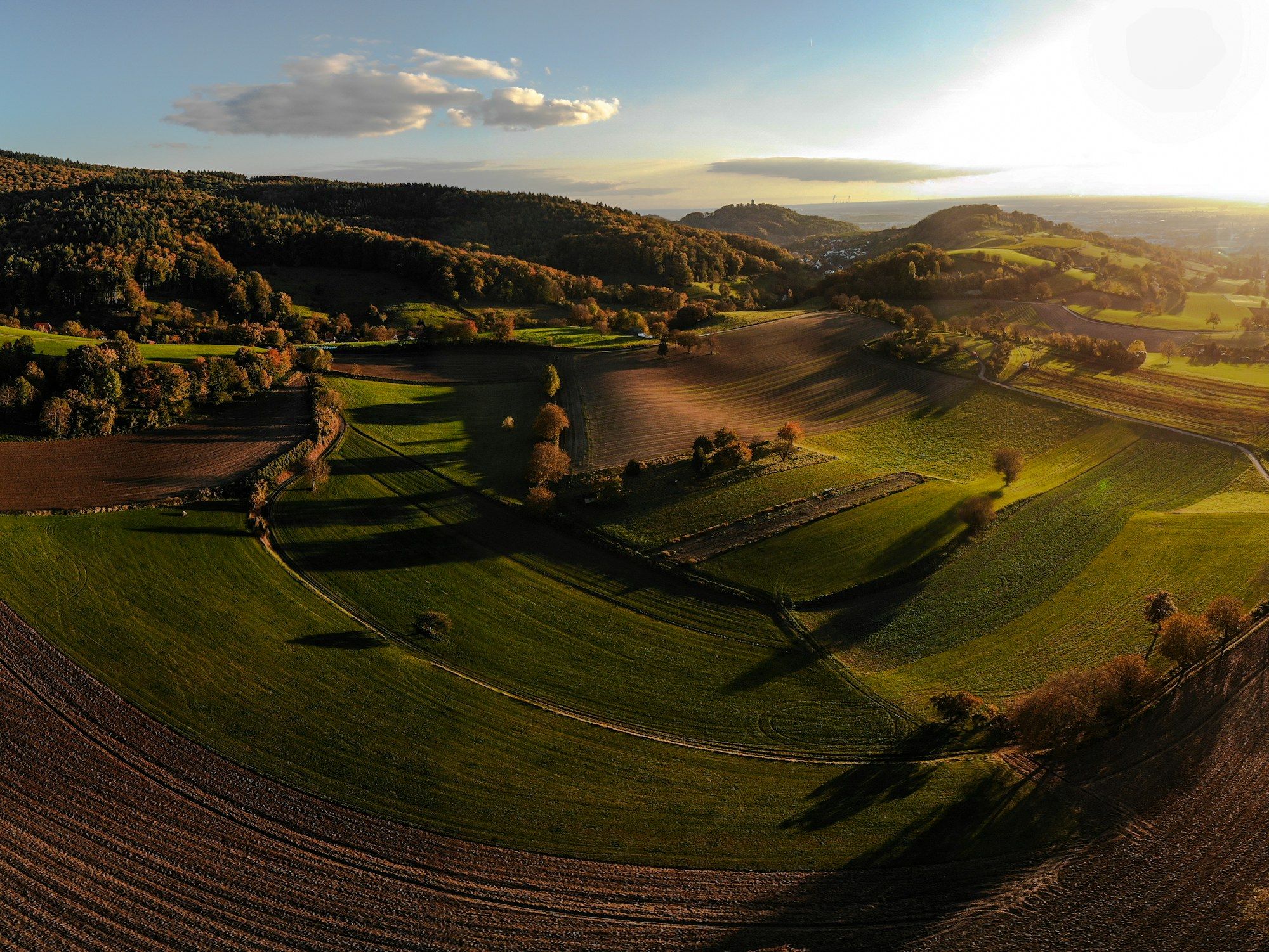 Landwirtschaftliche Fläche aus der Luft